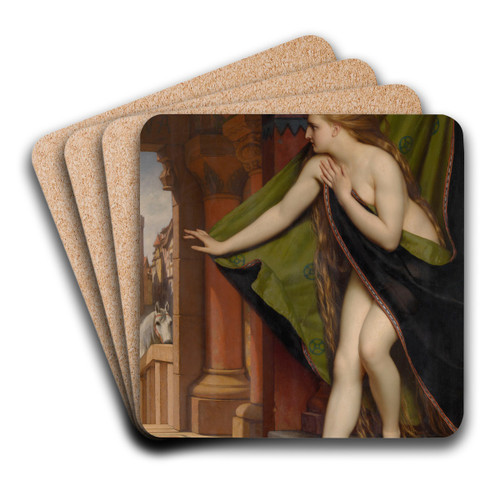 Lady Godiva by Jozef Van Lerius Art Drink Coaster set
