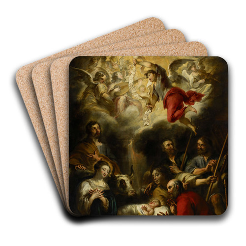 The Adoration of the Shepherds by Jan Cossiers Art Drink Coaster set
