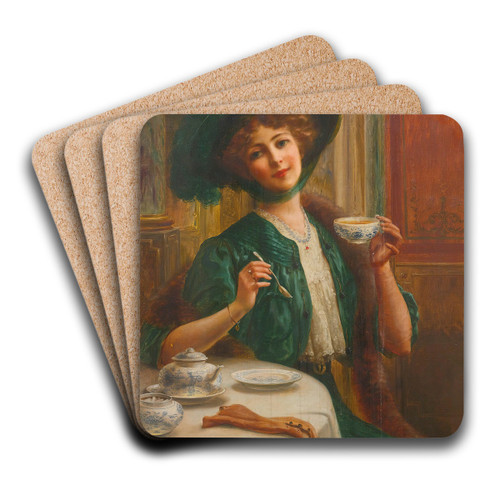 Style And Grace by Emile Vernon Art Drink Coaster set