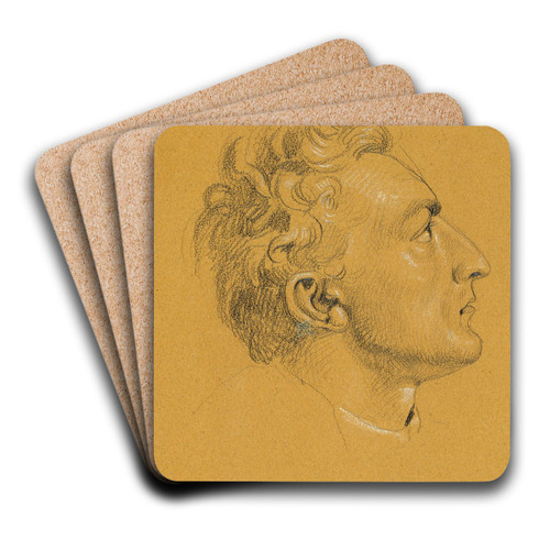 Kopfstudie zu 'Rckkehr des Kaisers Franz aus Pressburg' by Johann Peter Krafft Art Drink Coaster set