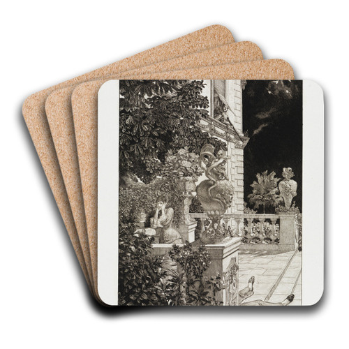 In Flagranti (Dramen, Opus IX, Blatt 1) by Max Klinger Art Drink Coaster set