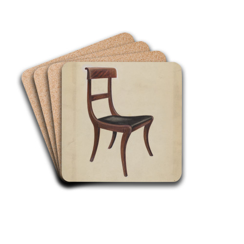 Side Chair by Mattie P. Goodman Drink Coasters - set of 4