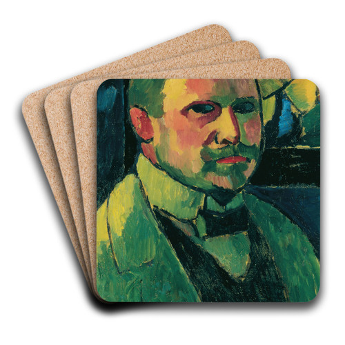 Selbstbildnis by Alexej von Jawlensky Art Drink Coaster set