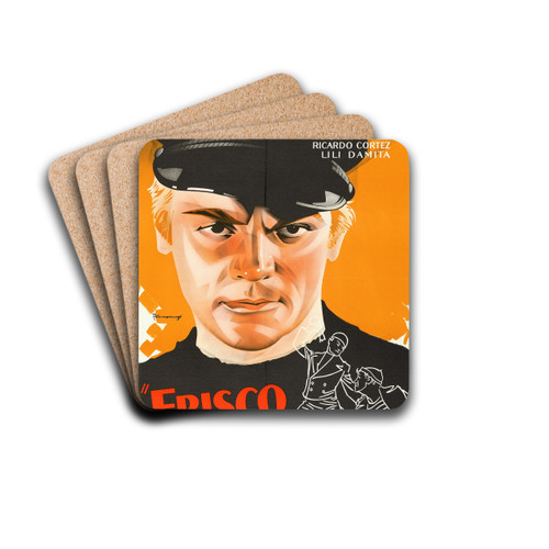 Frisco Kid by Eric Rohman Drink Coasters - set of 4 Frisco Kid by Eric Rohman Drink Coasters - set of 4