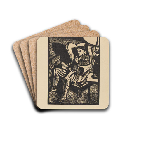 The Novel by Roger Fry Drink Coasters - set of 4 The Novel by Roger Fry Drink Coasters - set of 4