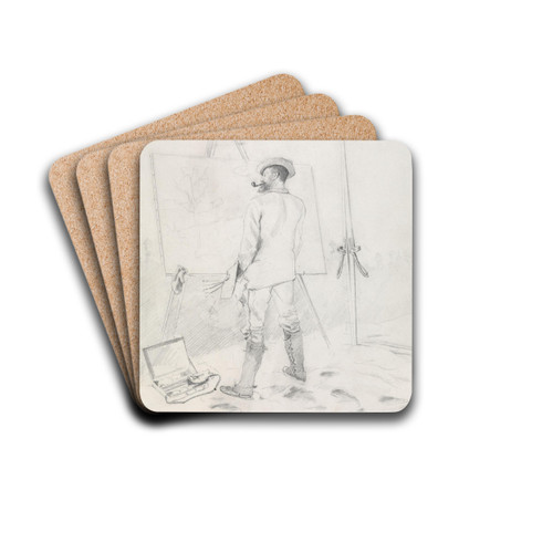 Edvard Diriks by Christian Krohg Drink Coasters - set of 4