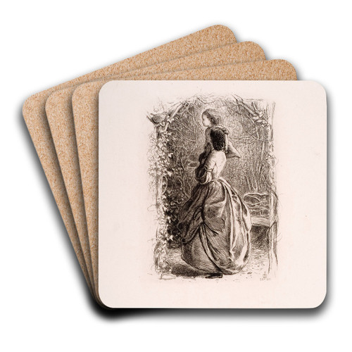Happy Springtime by Sir John Everett Millais Art Drink Coaster set Happy Springtime by Sir John Everett Millais Art Drink Coaster set