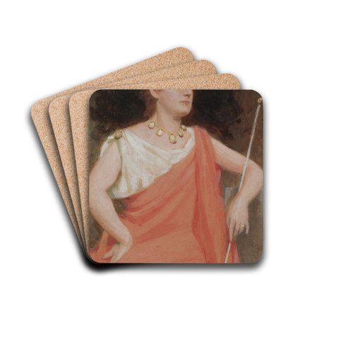 La Tragdie, tude d'aprs Mlle Dudlay by Joseph Blanc Drink Coasters - set of 4 La Tragdie, tude d'aprs Mlle Dudlay by Joseph Blanc Drink Coasters - set of 4