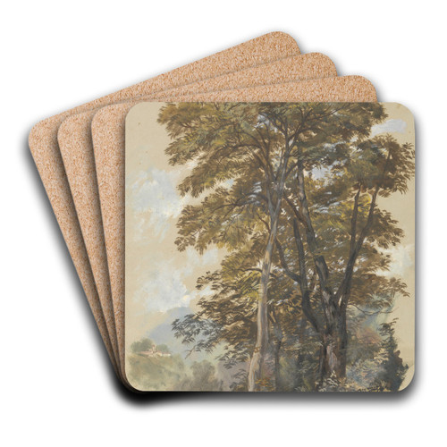 Corpo di Cava, 28 June 1838 by Edward Lear Art Drink Coaster set Corpo di Cava, 28 June 1838 by Edward Lear Art Drink Coaster set