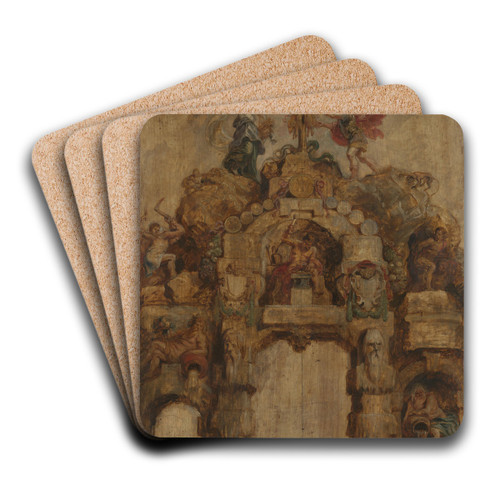 The Arch of the Mint (reverse) by Peter Paul Rubens Art Drink Coaster set