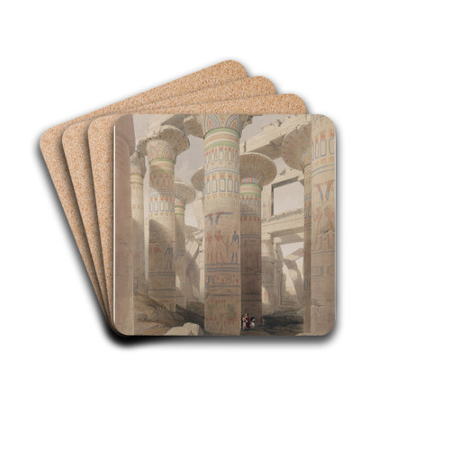 Karnac [Karnak]. Nov. 29th, 1838 by David Roberts Drink Coasters - set of 4