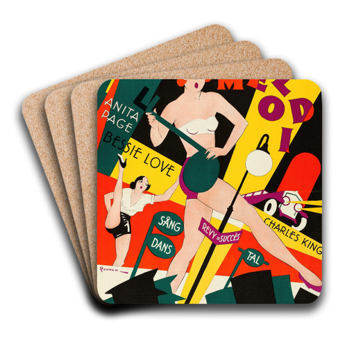 The Broadway Melody by Eric Rohman Art Drink Coaster set The Broadway Melody by Eric Rohman Art Drink Coaster set