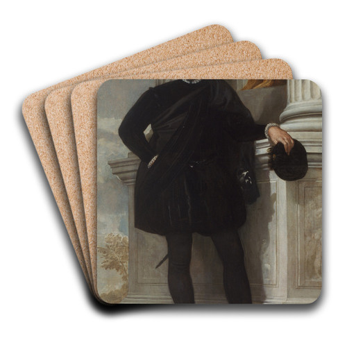 Portrait of a Man by Paolo Veronese Art Drink Coaster set