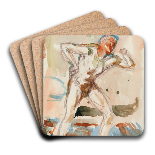 Stende akt by Edvard Munch Art Drink Coaster set