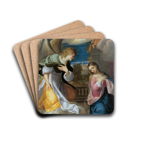 Annunciation by Ludovico Carracci Drink Coasters - set of 4