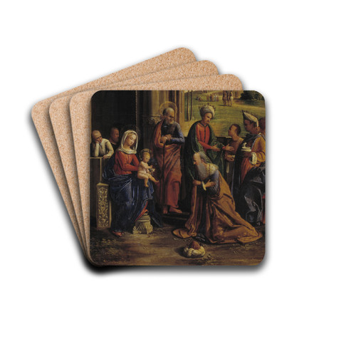 The Adoration of the Kings by Ortolano Drink Coasters - set of 4