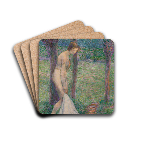 Baigneuse by Hippolyte Petitjean Drink Coasters - set of 4
