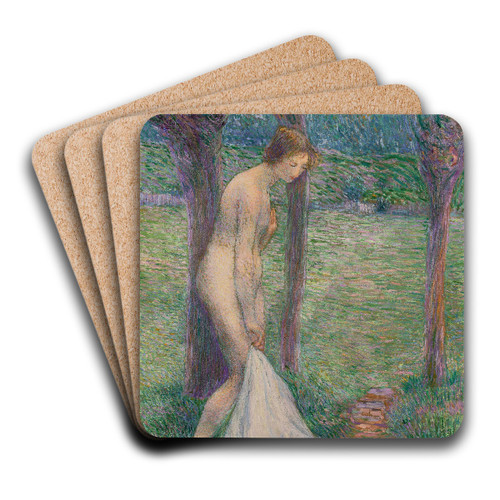 Baigneuse by Hippolyte Petitjean Art Drink Coaster set