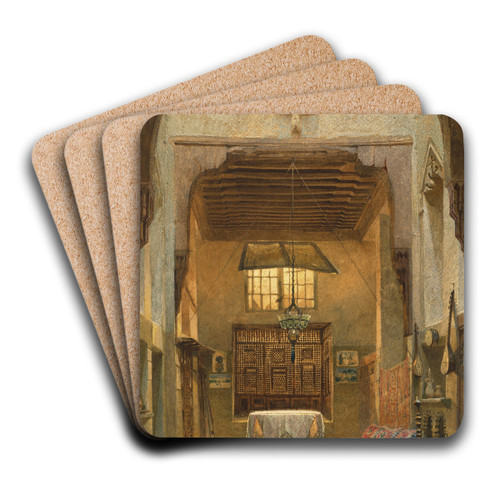 The artists studio in Cairo by Carl Haag Art Drink Coaster set
