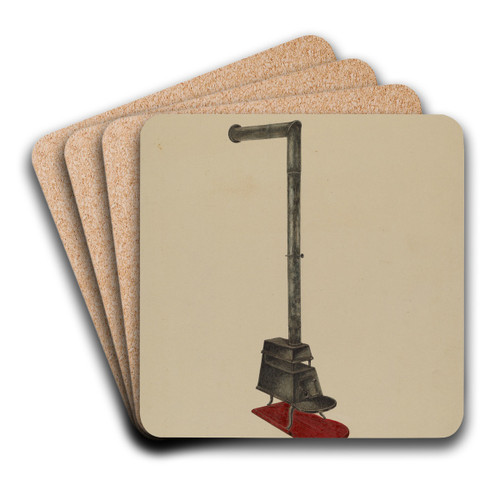 Shaker Stove by George V. Vezolles Art Drink Coaster set