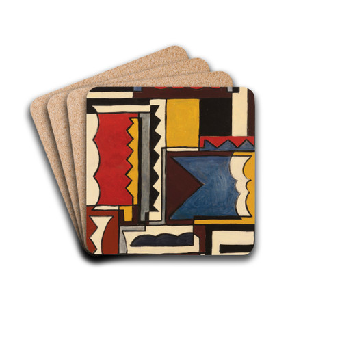 Estructura con formas trabadas by Joaqun Torres-Garca Drink Coasters - set of 4