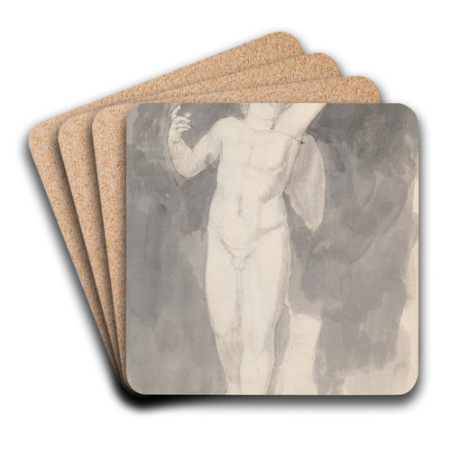 Cupid Shooting an Arrow, Uffizi, Florence by John Flaxman Art Drink Coaster set