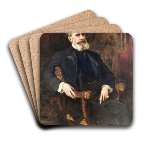 Portrait of Jos Prudencio de Guerrico by Joaqun Sorolla Art Drink Coaster set