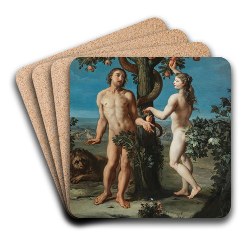 The Temptation by Flemish School Art Drink Coaster set