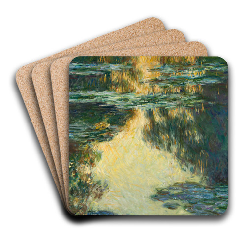 Water Lilies by Claude Monet Art Drink Coaster set