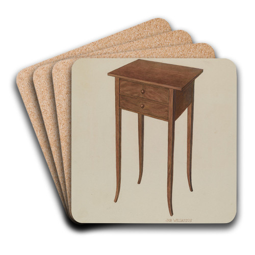 Table by Jack Williamson Art Drink Coaster set