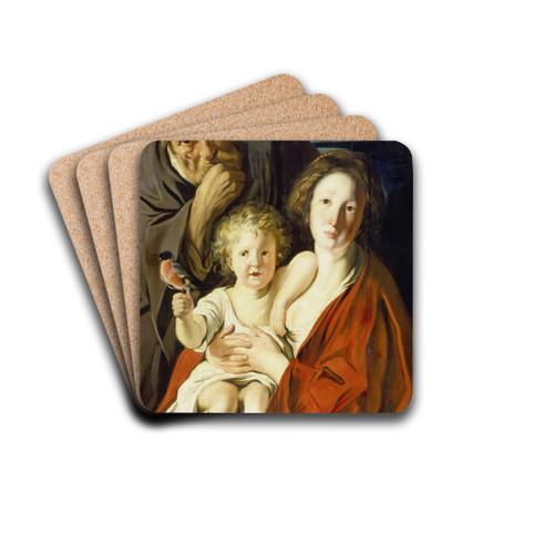 The Holy Family by Jacob Jordaens Drink Coasters - set of 4