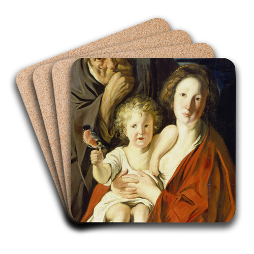 The Holy Family by Jacob Jordaens Art Drink Coaster set