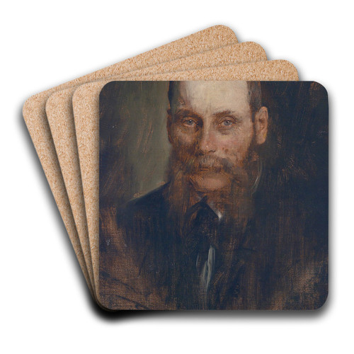 Portrait Georg Plach by Franz von Lenbach Art Drink Coaster set