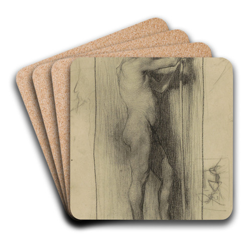Staande naakte man 2 by Marius Bauer Art Drink Coaster set Staande naakte man 2 by Marius Bauer Art Drink Coaster set