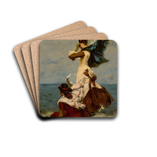 Ils Sont Partis! by Charles Hermans Drink Coasters - set of 4 Ils Sont Partis! by Charles Hermans Drink Coasters - set of 4