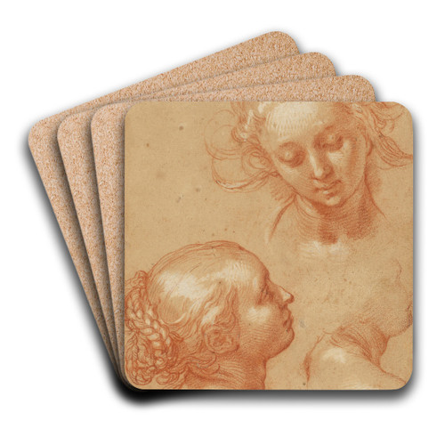 Three Studies of Women by Abraham Bloemaert Art Drink Coaster set