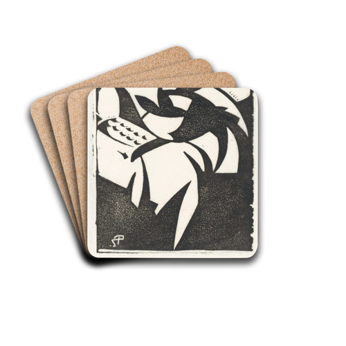 Abstracte compositie by Reijer Stolk Drink Coasters - set of 4