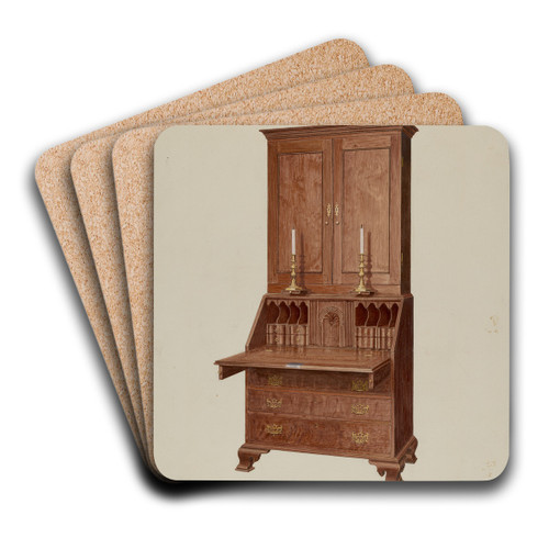 Secretary-desk Cabinet Top by Eugene Croe Art Drink Coaster set