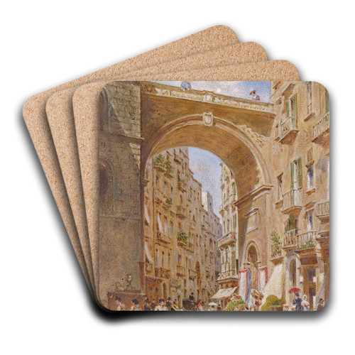 Neapel Chiaia-Brcke by Franz Alt Art Drink Coaster set
