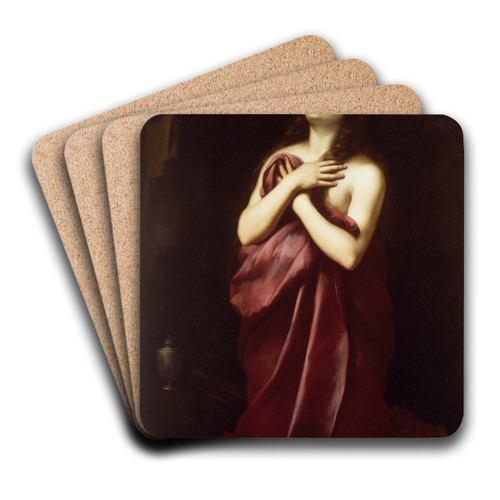 The Penitent Magdalene by Bartolom Estebn Murillo Art Drink Coaster set