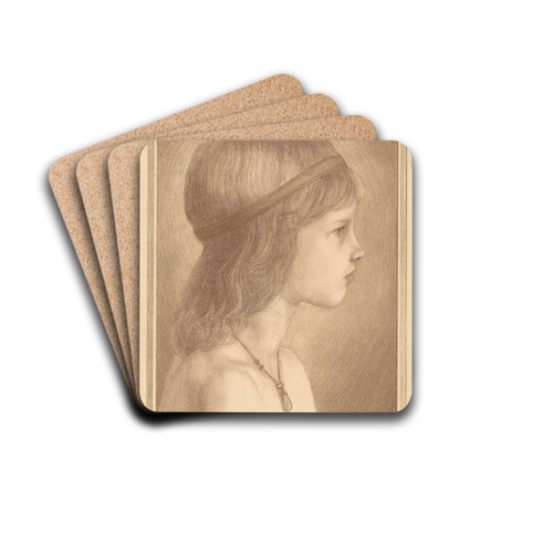 Portret van een onbekend meisje by Chris Lebeau Drink Coasters - set of 4