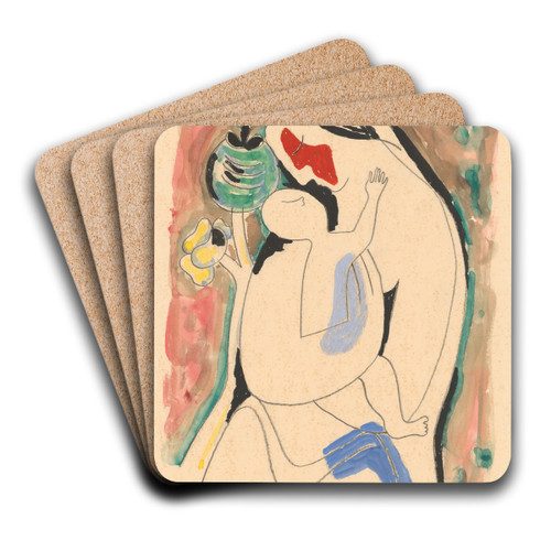 Mother with baby and flower by Mikul Galanda Art Drink Coaster set Mother with baby and flower by Mikul Galanda Art Drink Coaster set