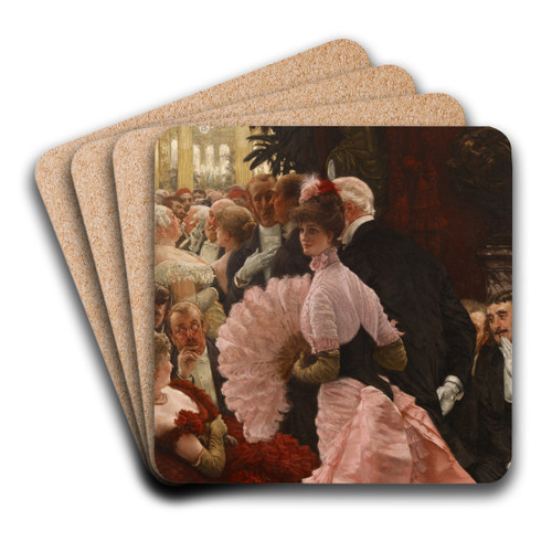L'Ambitieuse (Political Woman) by James Tissot Art Drink Coaster set