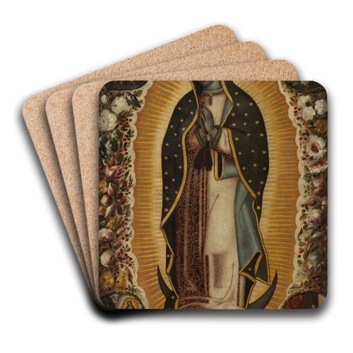 Virgin of Guadalupe (La Virgen de Guadalupe) by Manuel de Arellano Art Drink Coaster set