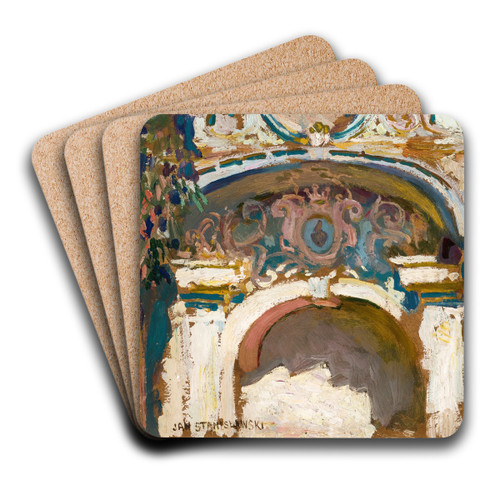 The Vasas' Gate in Kyiv by Jan Stanislawski Art Drink Coaster set
