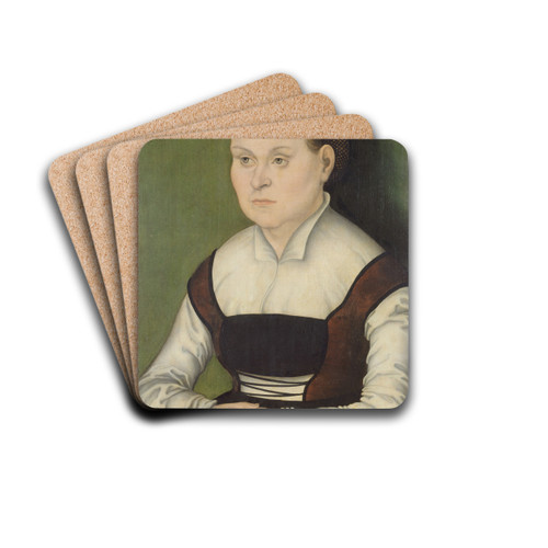 Portrait of a woman by Hans Cranach Drink Coasters - set of 4