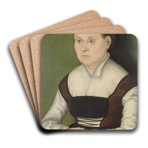 Portrait of a woman by Hans Cranach Art Drink Coaster set