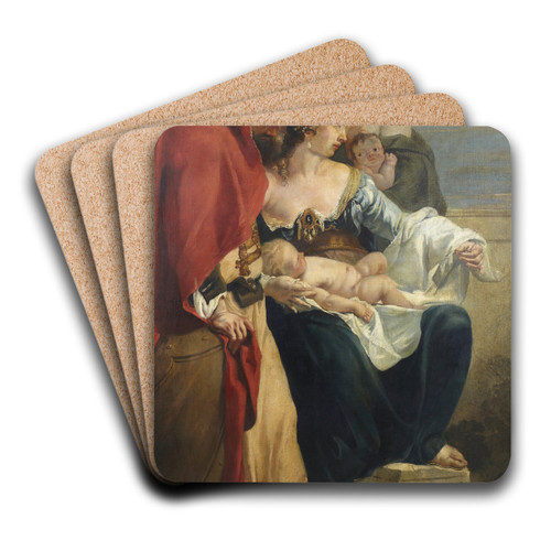 Joash and Jehosheba by Francesco Fontebasso Art Drink Coaster set