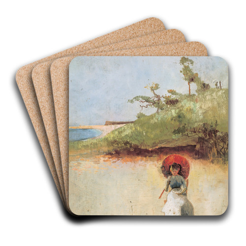 All on a summer's day by Charles Conder Art Drink Coaster set All on a summer's day by Charles Conder Art Drink Coaster set