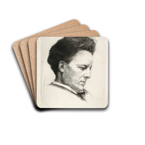 A Man by Newton A. Wells Drink Coasters - set of 4